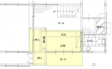 広い土間のもてなし玄関