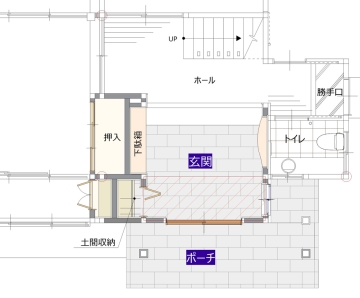 広い土間のもてなし玄関